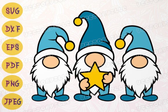 Download Blue Gnomes Stars SVG Christmas Miracle - Stars Collection