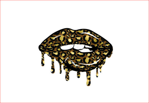 Download Leopard Dripping Lips Png, Sublimation - Dripping lips Collection