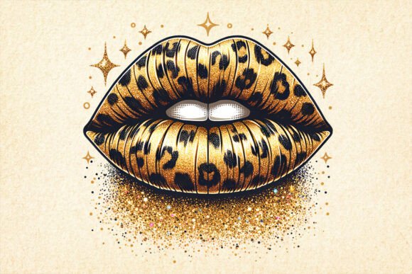 Download Leopard Dripping Lips Sublimation PNG - Dripping lips Collection