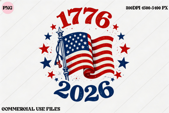 Download 1776 2026 USA Flag Stars Sublimation - Stars Collection