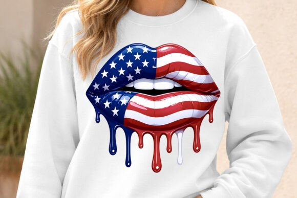 Download Patriotic Dripping Lips PNG - Dripping lips Collection