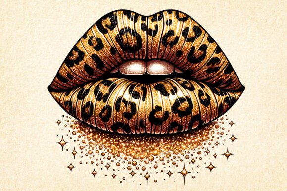Download Leopard Dripping Lips Sublimation PNG - Dripping lips Collection